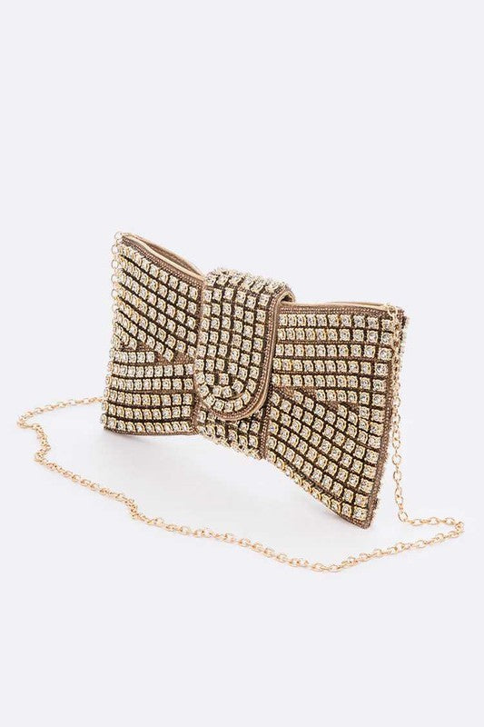 Icon Rhinestone Bowtie Clutch Bag