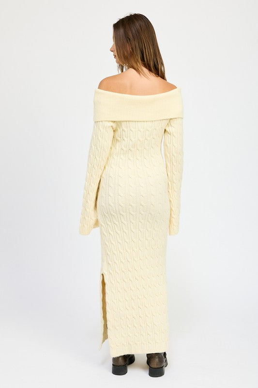 Meredith Cable Knit Maxi Dress