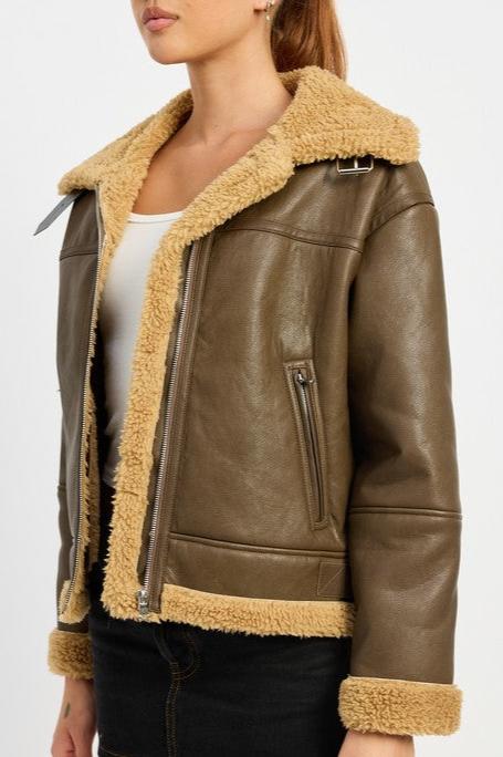 Zermatt Shearling Moto Jacket