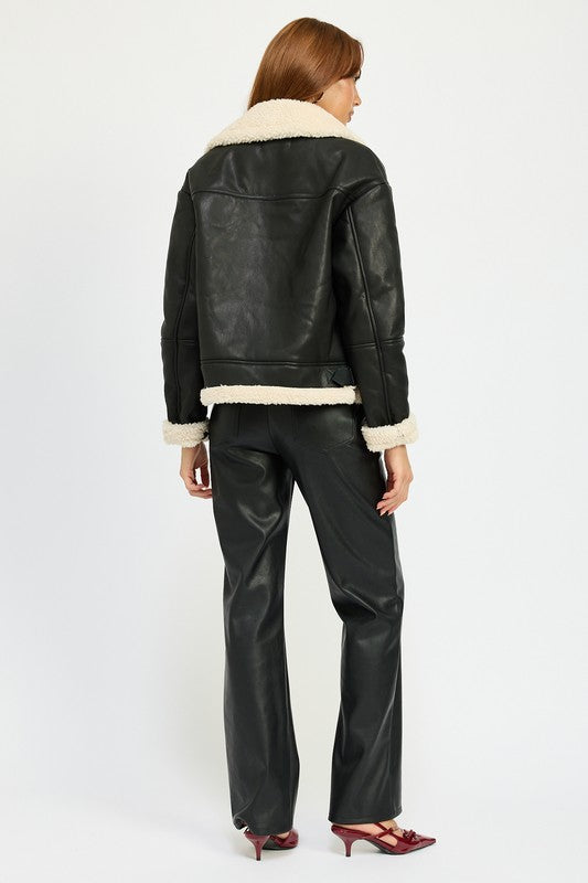 Zermatt Shearling Moto Jacket