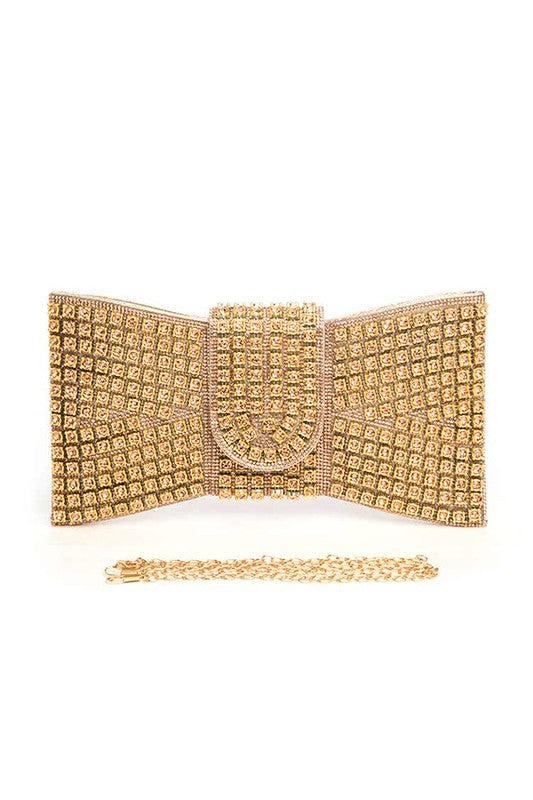 Icon Rhinestone Bowtie Clutch Bag