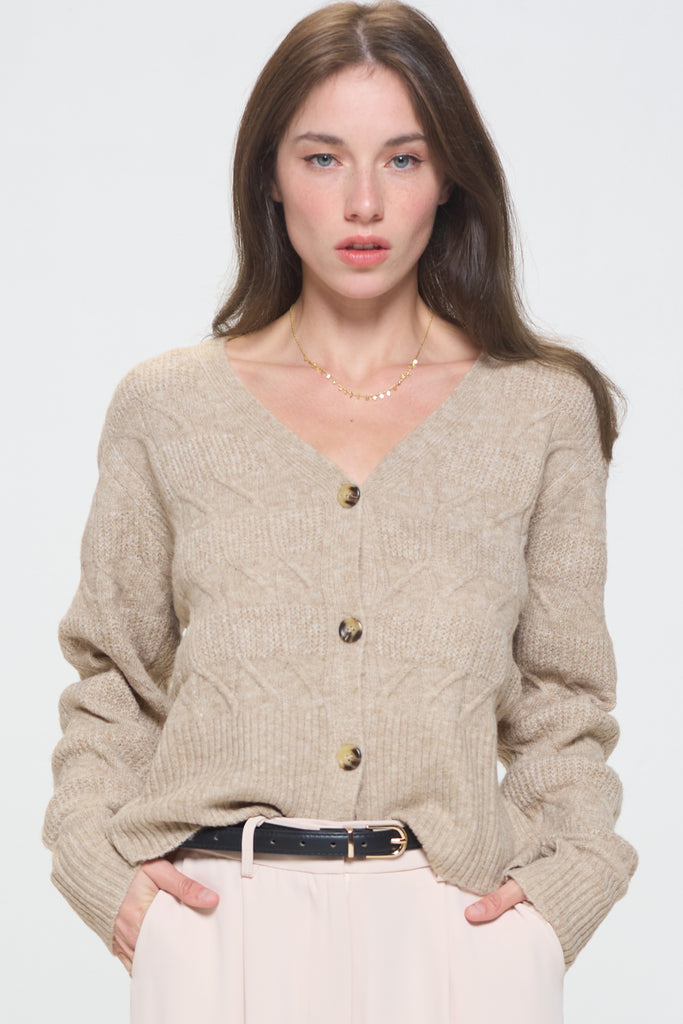Genevieve Cable Knit Cardigan