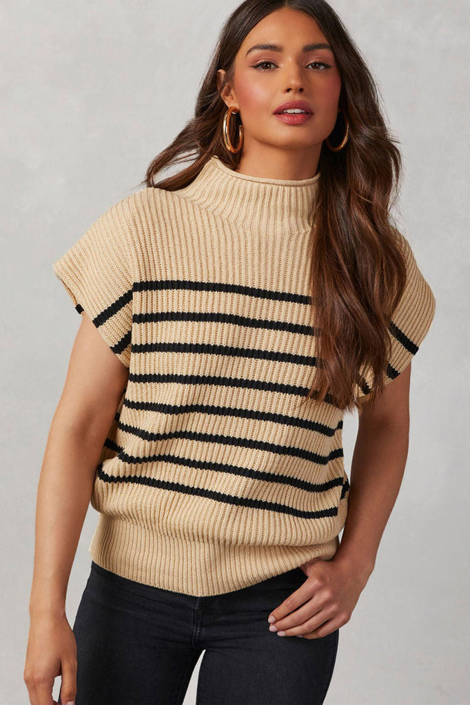 Vera Striped Sleeveless Sweater