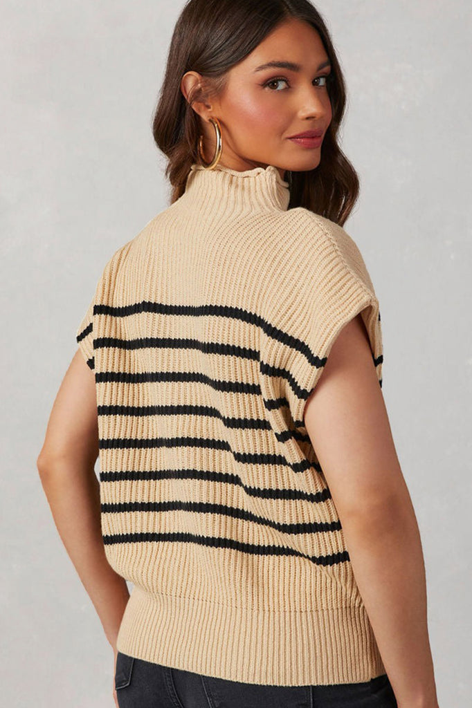 Vera Striped Sleeveless Sweater