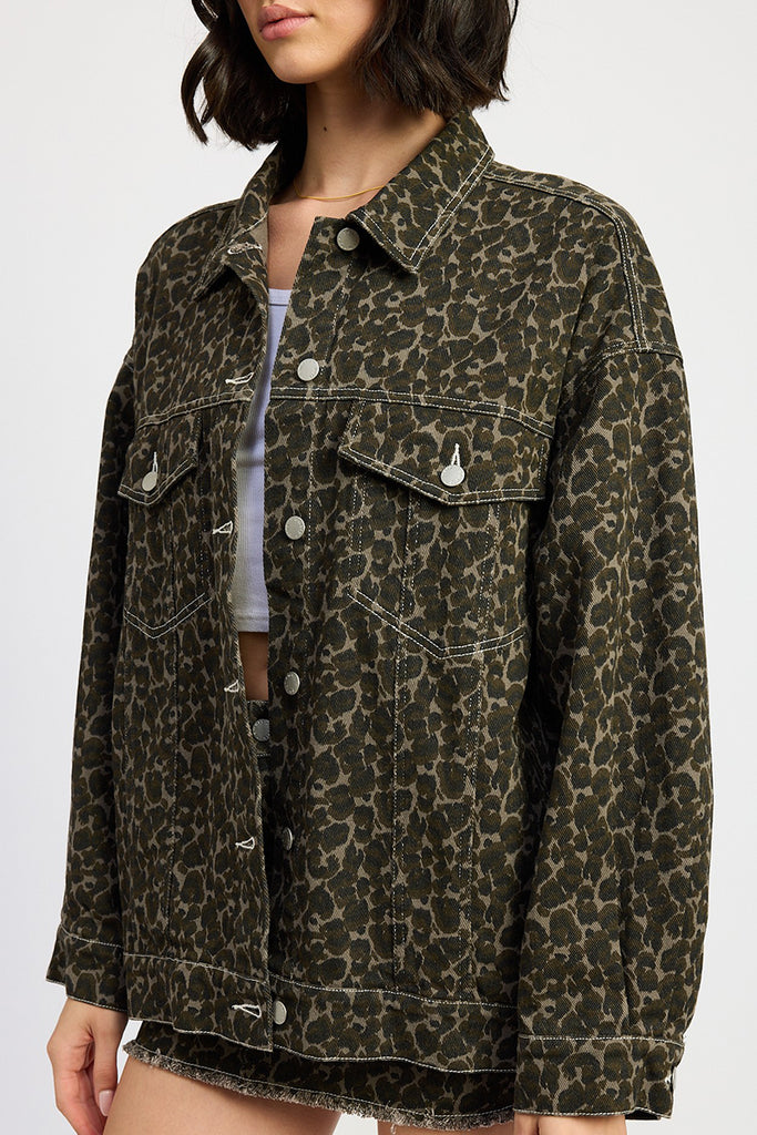 Lena Leopard Shirt Jacket