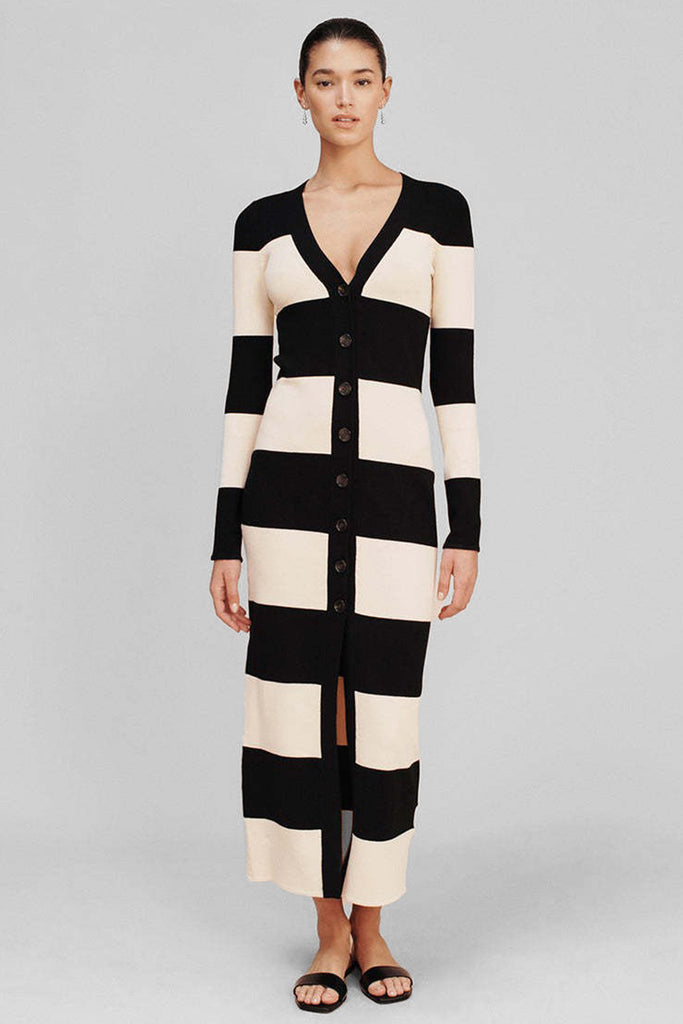 Lille Striped Cardigan Sweater Dress