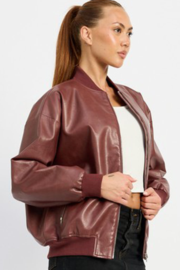 Blair Vintage Leather Bomber Jacket