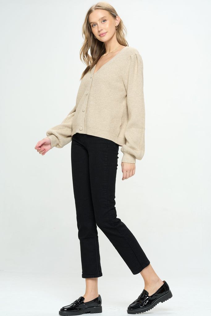 Juliette Covered Button Cardigan